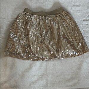 Carter's Metallic Gold Pleated Skirt